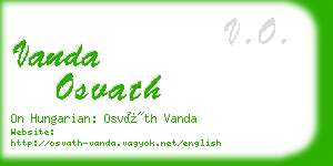 vanda osvath business card